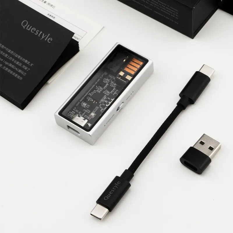 퀘스틸 M15C 고급 휴대용 USB DAC 헤드폰 앰프 - Audio Without Music 리뷰 및 가격